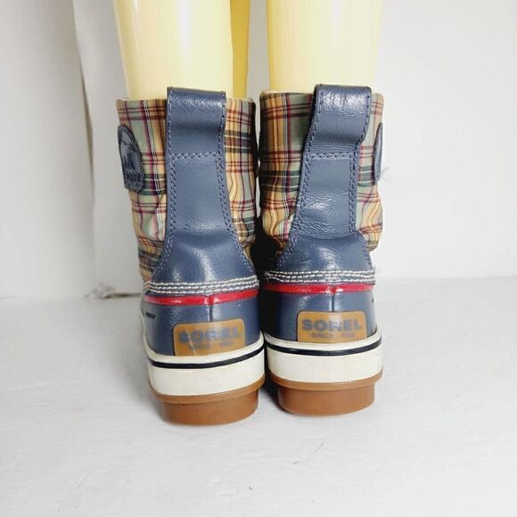 Sorel Women's Tivoli US 6 Waterproof Plaid Laced Winter Snow Boots NL 1857-028 - Picture 8 of 12